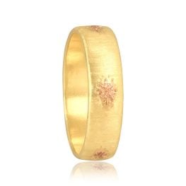 signed vintage wedding band yellow and rose gold Mario Buccellati Band 16197 TSV