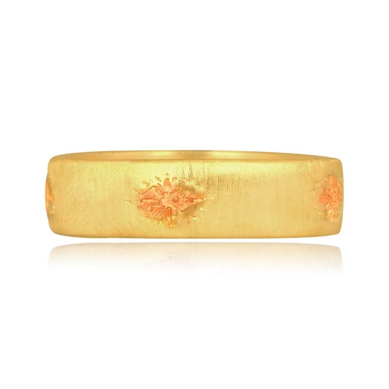 Vintage Mario Buccellati Italian Gold Band, Circa 1950 4.8mm