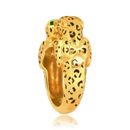 Singed Cartier vintage French gold panther Cartier Ring 16201 TSV