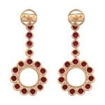 3.84ct total ruby blackened white gold on gold diamond Brockton Earrings 16202 BV