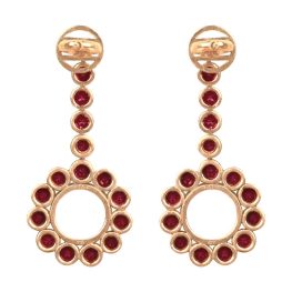 3.84ct total ruby blackened white gold on gold diamond Brockton Earrings 16202 BV