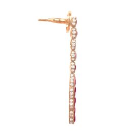 3.84ct total ruby and 2.14ct total diamond floral Brockton Earrings 16202 TSV