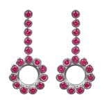 3.84ct total ruby blackened platinum on gold floral Brockton Earrings 16202 TV