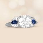 Art Deco 1.55ct old European cut Diamond Maxstone Ring 16217 Artistic
