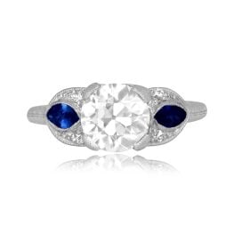 Art Deco 1.55 carat old European cut diamond platinum Maxstone Ring 16217 TV