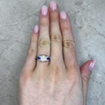 Emerald-Cut Diamond and Sapphire Engagement Maxstone Ring f1 16217