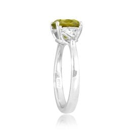 2.02 carat antique cushion cut chameleon diamond platinum accent Pasco Ring 16229 TSV