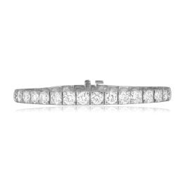 approximately 10.00ct total round cut diamond white gold Albatross Bracelet 16251 TV