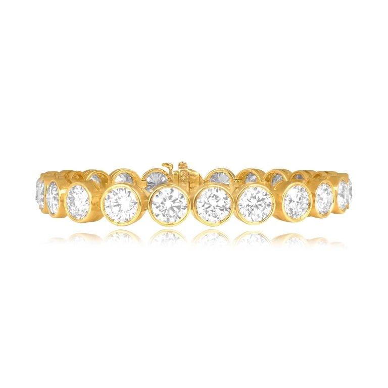 23.70ct Diamond Yellow Gold Brookston Bracelet