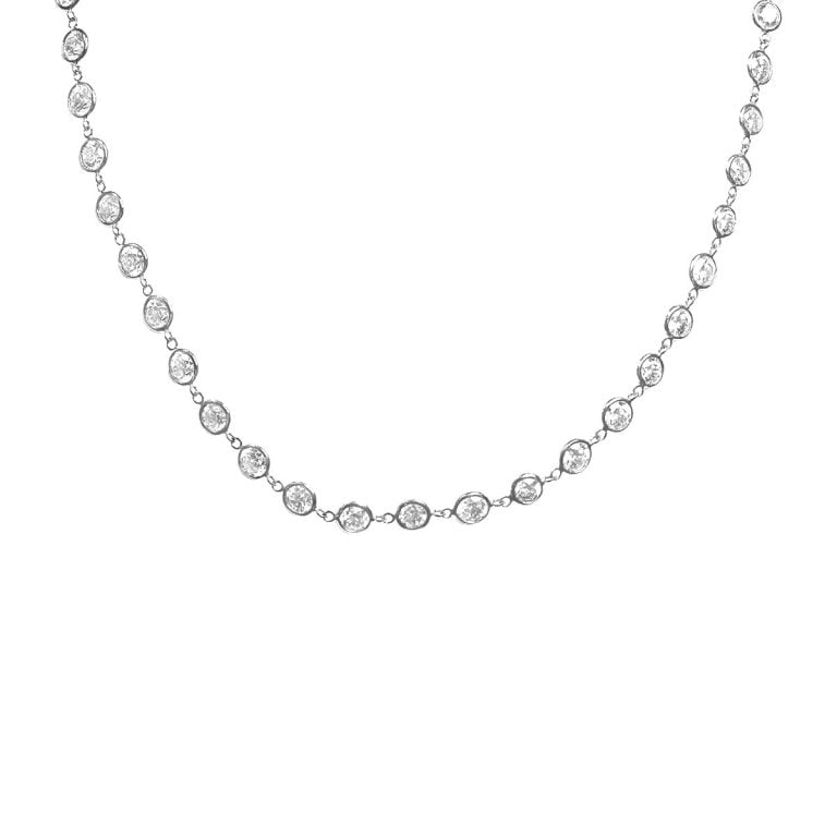 37.06ct Diamond White Gold Lavon Necklace