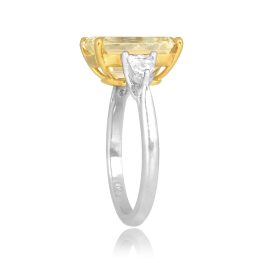 4.77ct emerald cut diamond platinum diamond accent Parker Ring ASS4832