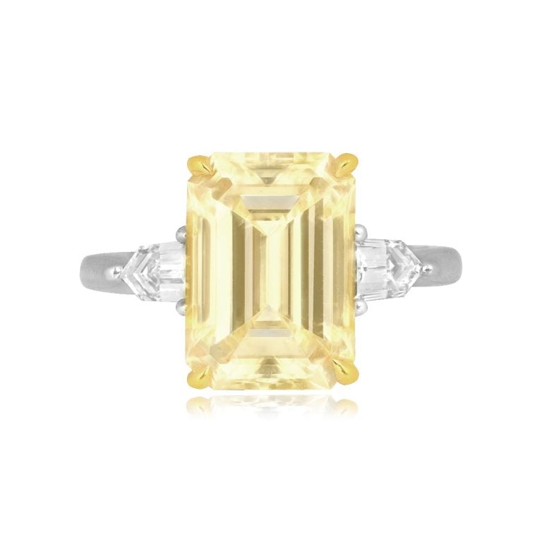 4.77ct Top Light Yellow Diamond Parker Ring