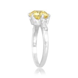 2.76ct old European cut yellow diamond platinum Merrimac Ring DS105 TSV
