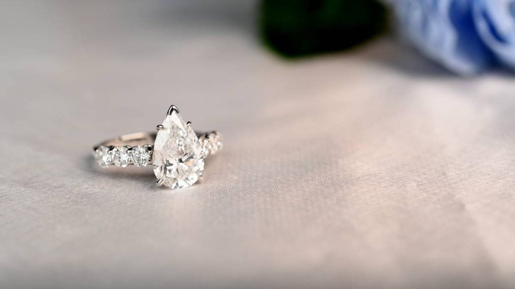 Pear Shape Diamond Engagement Ring