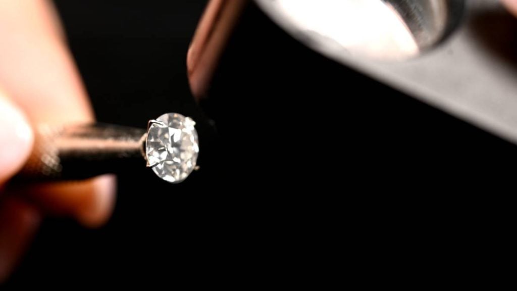 Vintage Old European cut Diamond in prong