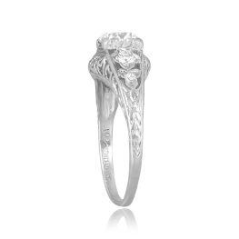 Art Deco 0.68 carat old European cut diamond filigree Bolivar Ring 16264 TSV