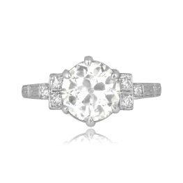 1.59 carat old European cut diamond platinum Spearville Ring 15963 TV