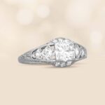 Art Deco 0.68ct Diamond Bolivar Ring, Circa 1925 16264 Artistic