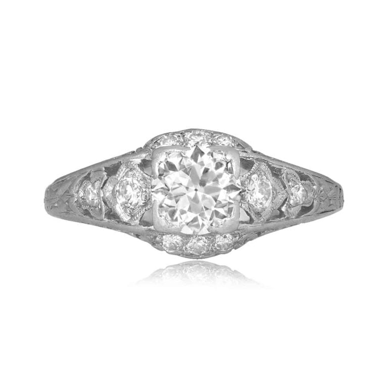 Art Deco 0.68ct Diamond Bolivar Vintage Engagement Ring, Circa 1925