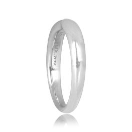 polished platinum Tiffany notch band finish signed Tiffany & Co. Band 16274 TSV