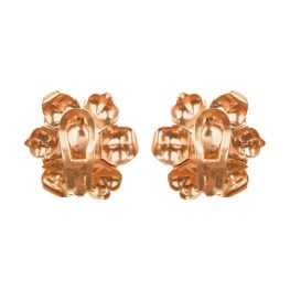 Retro rose gold earrings floral design clip back Kinsley Earrings 16277 BV