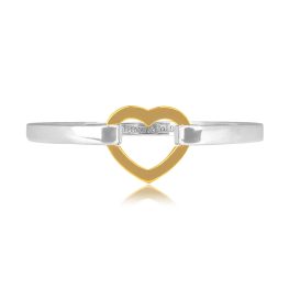 Tiffany and Co silver and gold heart bangle 16279 TV