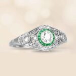 Antique, Art Deco Diamond Faunce Ring, Circa 1920 16281 Artistic