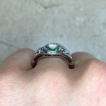 Basket View Antique Diamond with Diamonds set in Intricate Filigree f3 16281