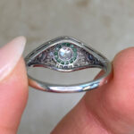 Back View Diamond Set in Platinum Shank Circa 1920 f6 16281
