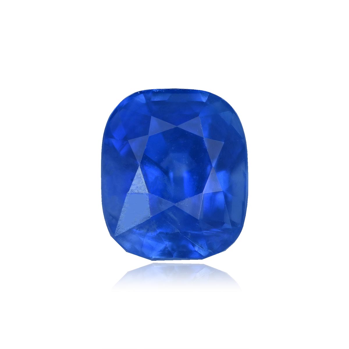 Stacked from 8 images. Method=C (S=1) 1.66 carat cushion cut Kashmir sapphire stone S-X-058 TV