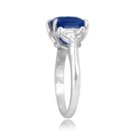 5.67 carat Kashmir sapphire platinum diamond accent Harlan Ring RSD10007 TSV