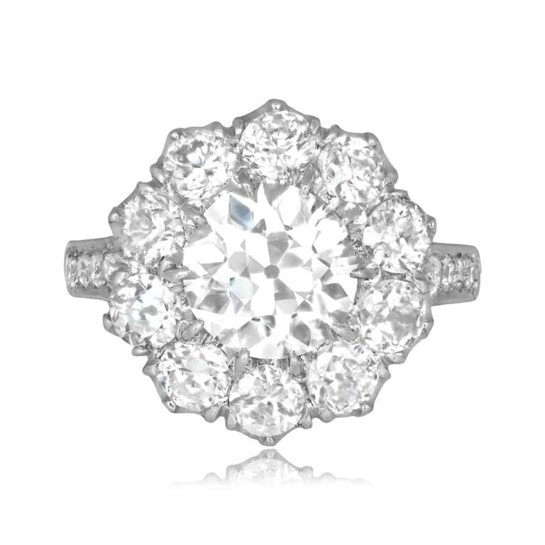 1.88ct Old European Diamond Cluster Martland Ring