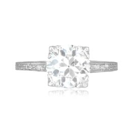 Art Deco 1.74 carat old European cut diamond platinum Burgess Ring 15703 TV