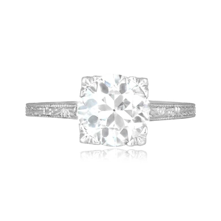 French Art Deco 1.74ct Diamond Burgess Ring, Circa 1925