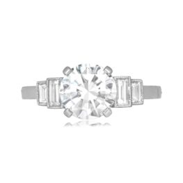mid-century 1.21 carat round brilliant cut diamond Brayton Ring 15967 TV