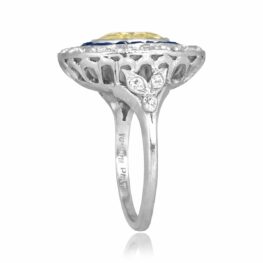 antique 2.02 carat yellow diamond platinumArt Deco GIA 2.02ct Fancy Yellow Diamond Riverton Ring 16302 TSV