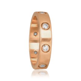 Signed Cartier love band 0.24 carat diamond rose gold Cartier Band 16324 TSV