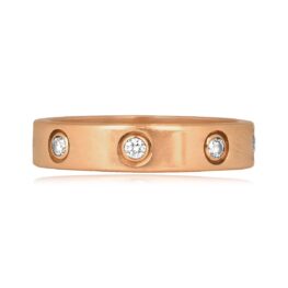 Cartier Love Band 18k rose gold 0.24 carat diamond Carter Band 16324 TV