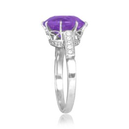 Art Deco 6.41 carat Amethyst and Diamond Natoma Ring 16327 TSV