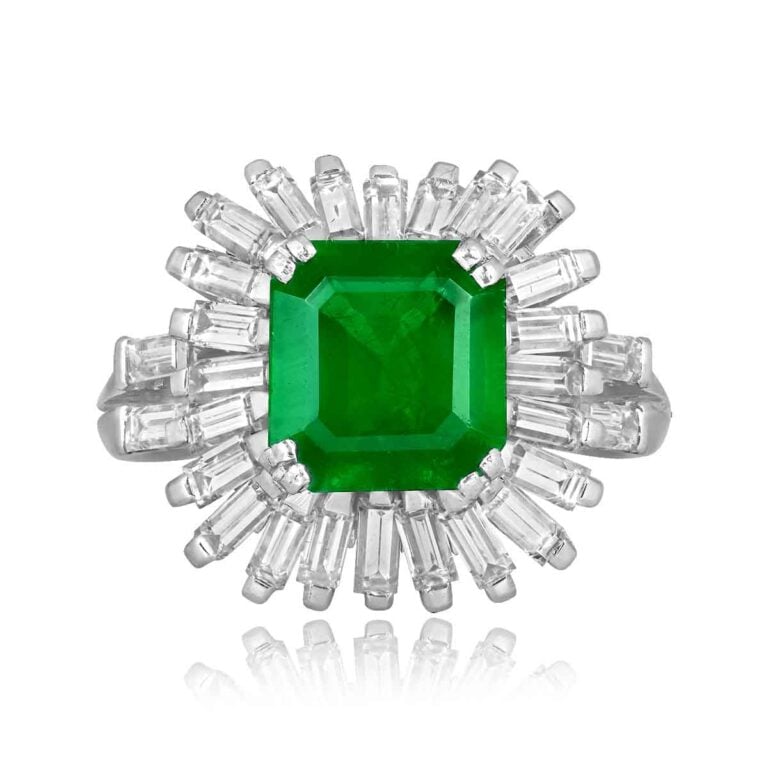 Vintage 1.84ct Emerald Dorrance Ring, Circa 1960