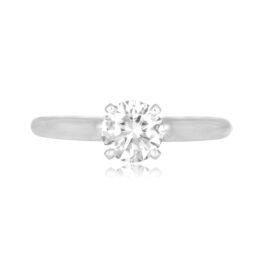 Cartier 0.81 carat round brilliant cut diamond platinum Cartier Ring 16336 TV