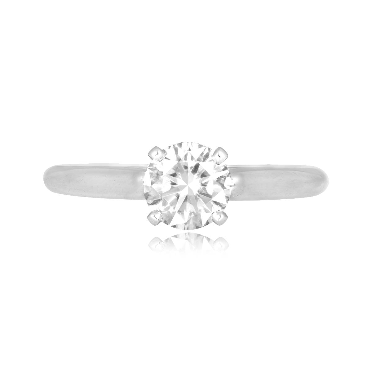 Stacked from 20 images. Method=C (S=1) Cartier 0.81 carat round brilliant cut diamond platinum Cartier Ring 16336 TV