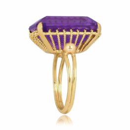 vintage 18.97ct amethyst filigree yellow gold Elmdale Ring 16339 TSV