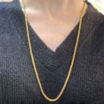 Vintage Yellow Gold Castleton Necklace, Circa 1970 16355 Worn