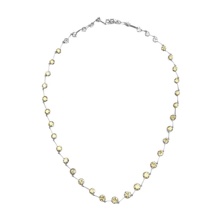 9.55ct Yellow and White Diamond Buford Necklace
