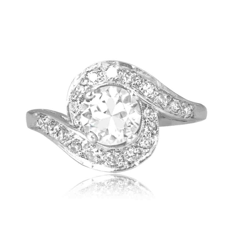 Retro Era Diamond Swirl Winfield Ring, Circa 1940