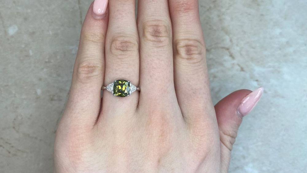 16229 Chameleon Diamond on Finger EDJ on Finger