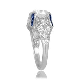 Art Deco 2.16 old European cut diamond platinum Vicco Ring 16276 TSV
