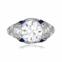 Antique, Art Deco 2.16ct old European cut diamond Vicco Ring 16276 TV