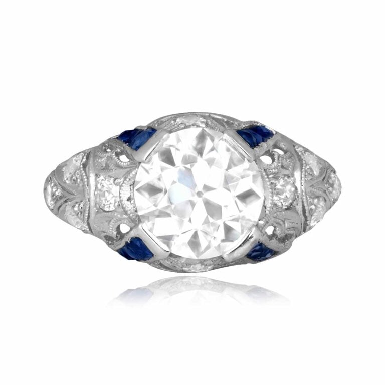 Art Deco GIA 2.16ct Diamond Vicco Ring, Circa 1920